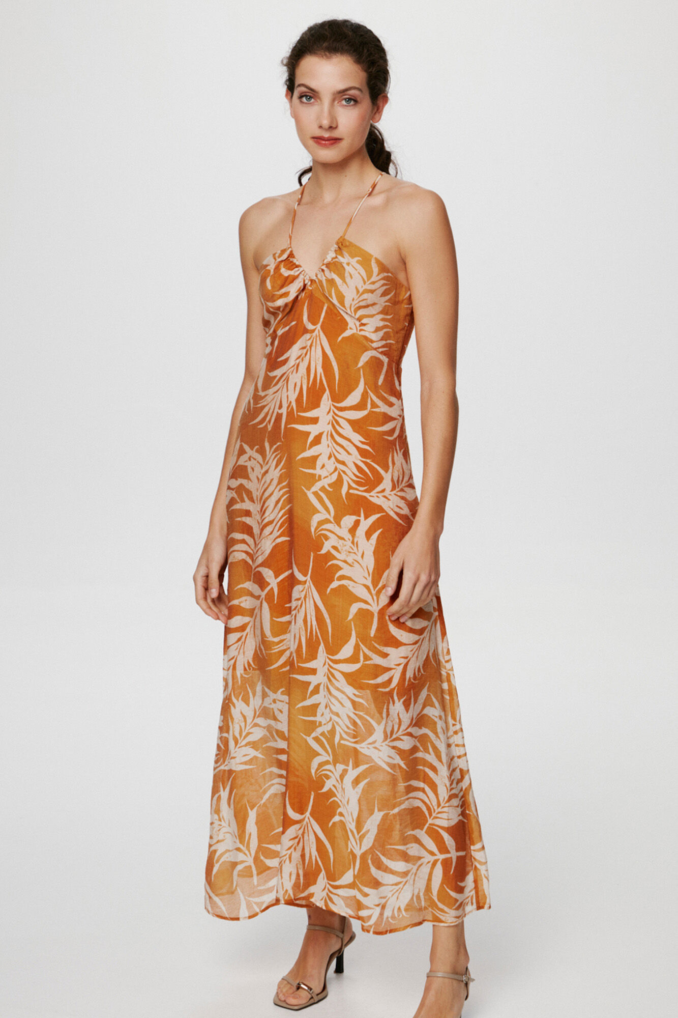 Vila Vestido midi estampado