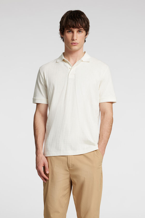 Selected Polo de manga curta  Branco