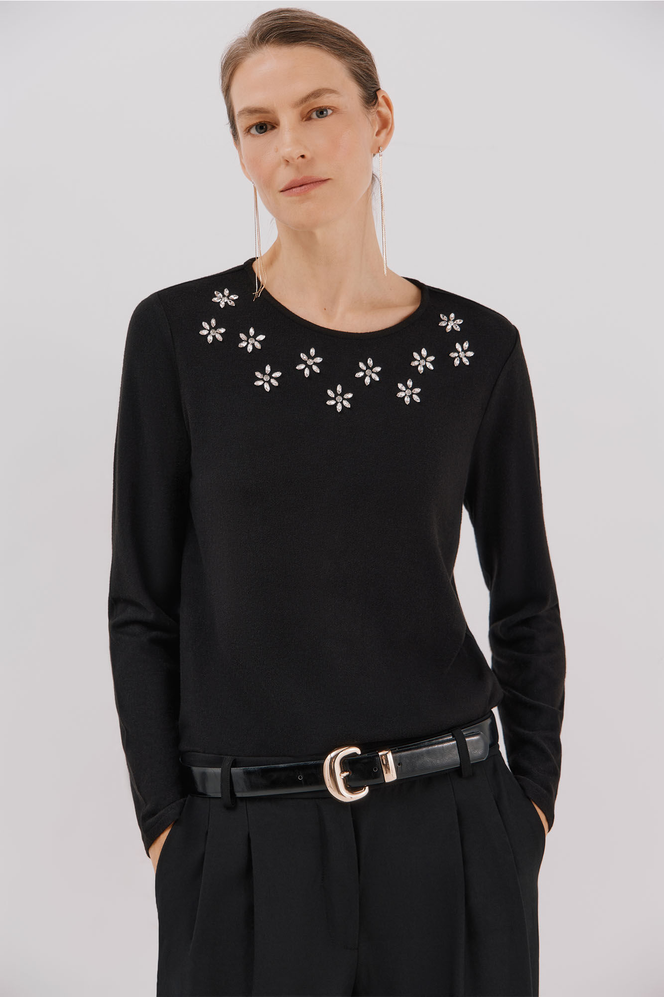 Cortefiel Camiseta com detalhes em strass