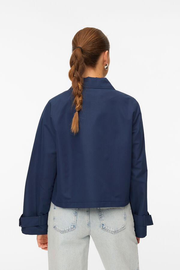 Vero Moda Trench coat curto com bolsos Azul