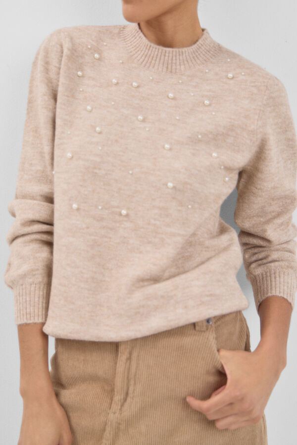 Cortefiel Camisola gola alta Castanho