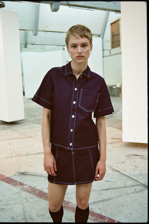 Object Camisa de ganga Azul