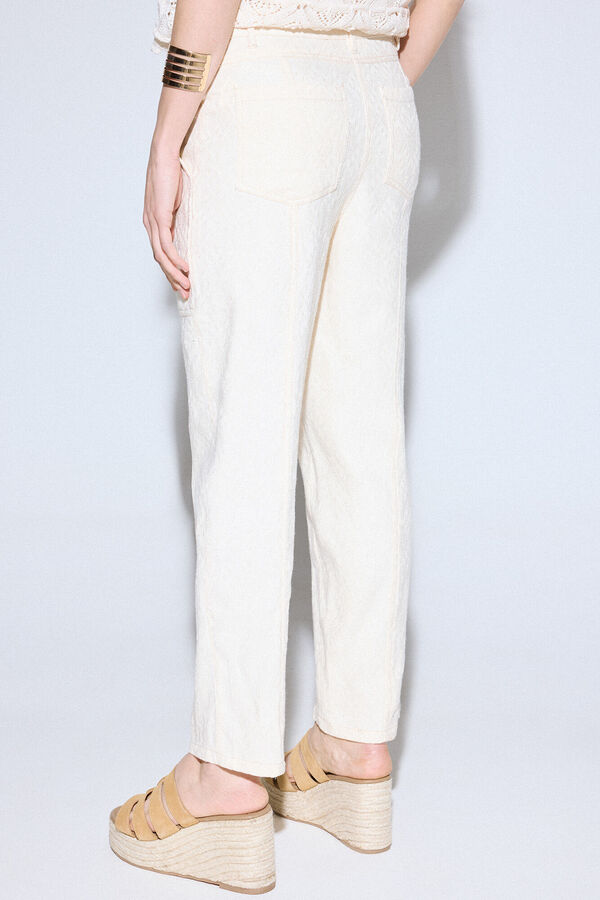 Slowlove Calças jacquard Branco