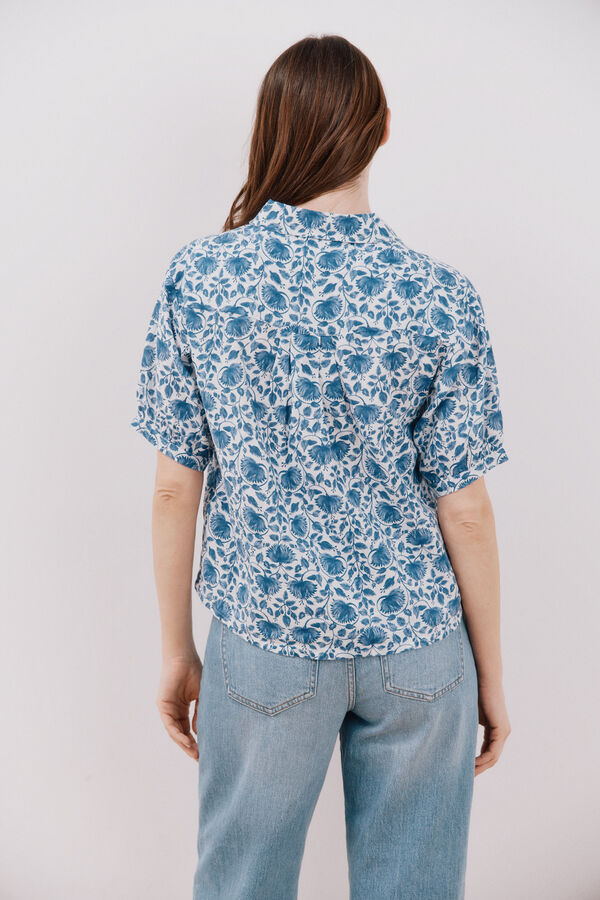 Cortefiel Camisa estampada Estampado blanco