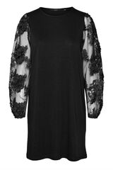 Vero Moda Curve Vestido de manga larga talla grande Negro