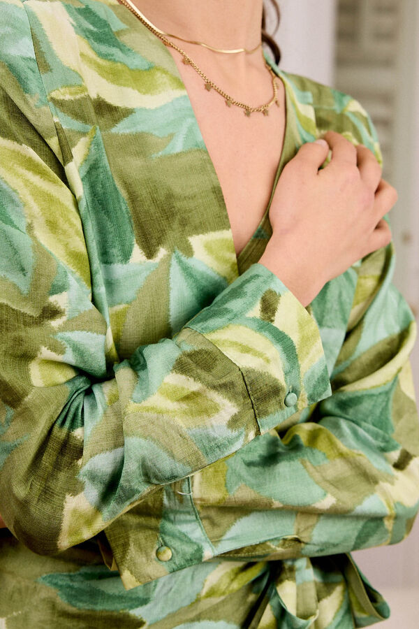 Polín Et Moi Vestido com laçada Sorima Verde