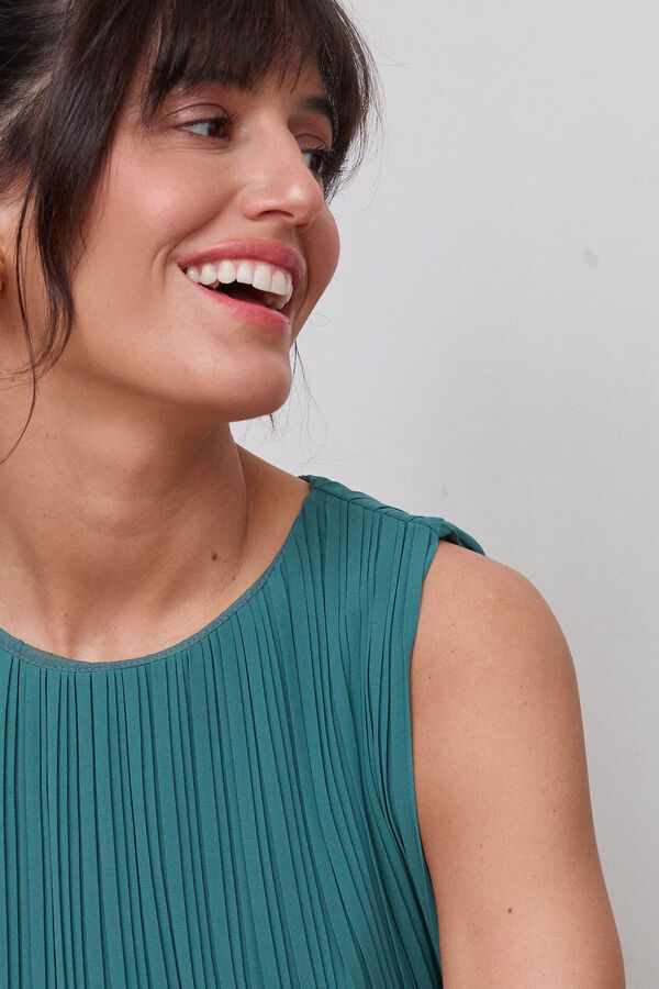 Pol&iacute;n Et Moi Top plisado Mirena Verde