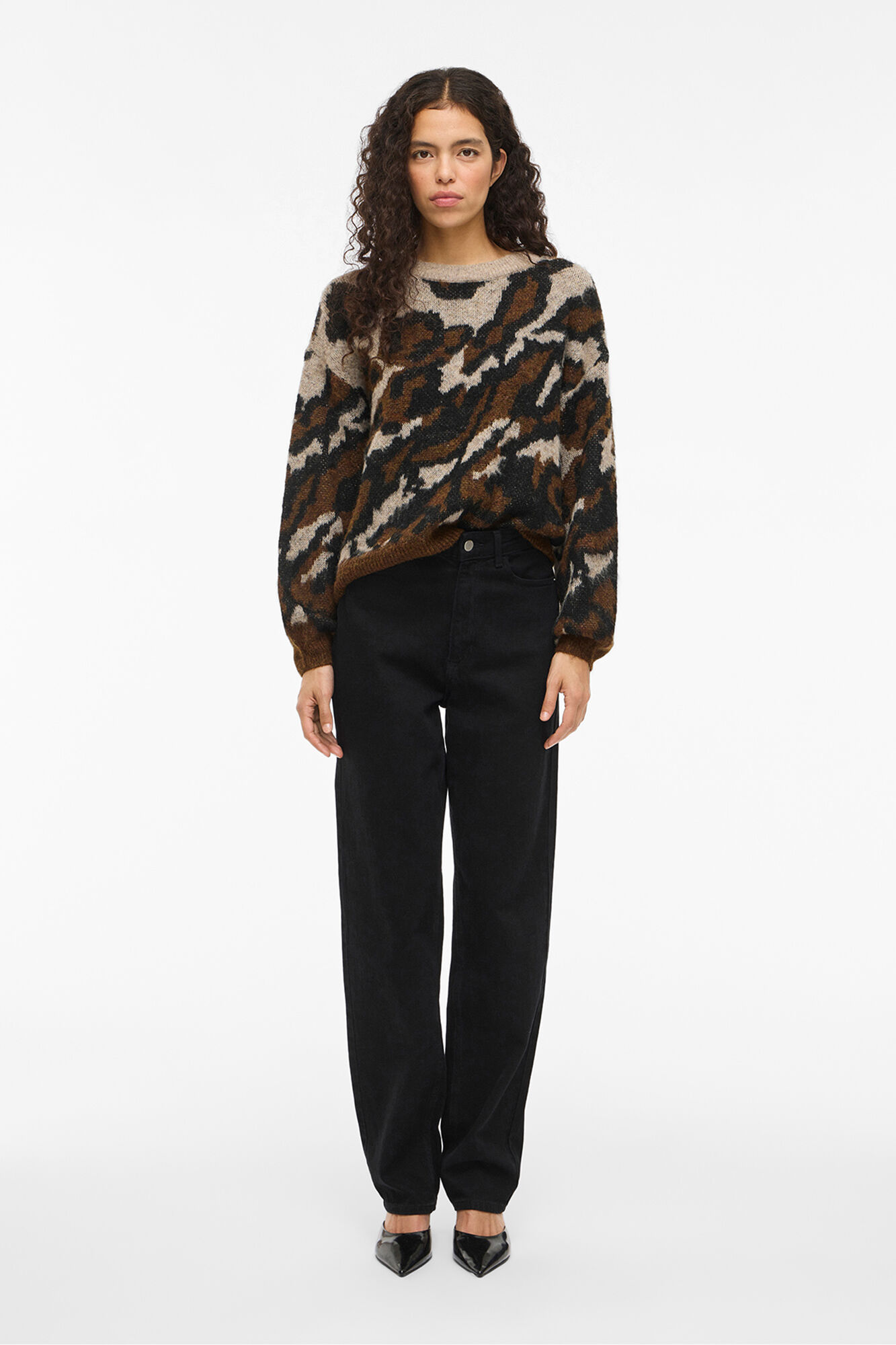 Vila Jersey de punto jacquard con lana