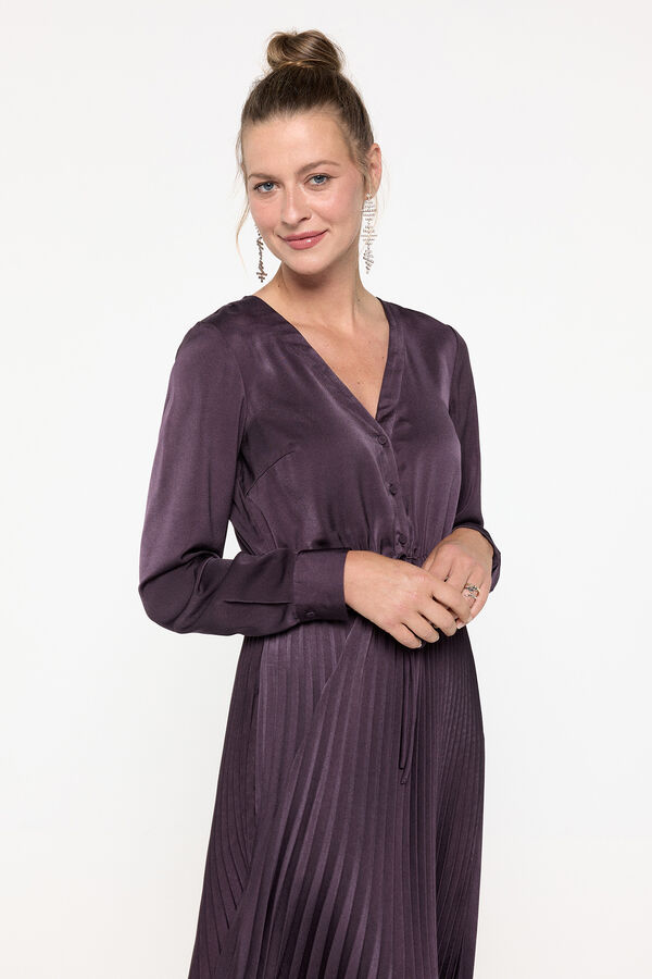 Vero Moda Vestido largo de manga larga Morado