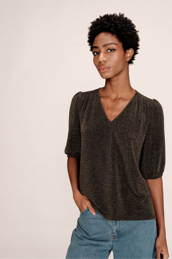 Grace & Mila Top ancho l&uacute;rex Marr&oacute;n oscuro