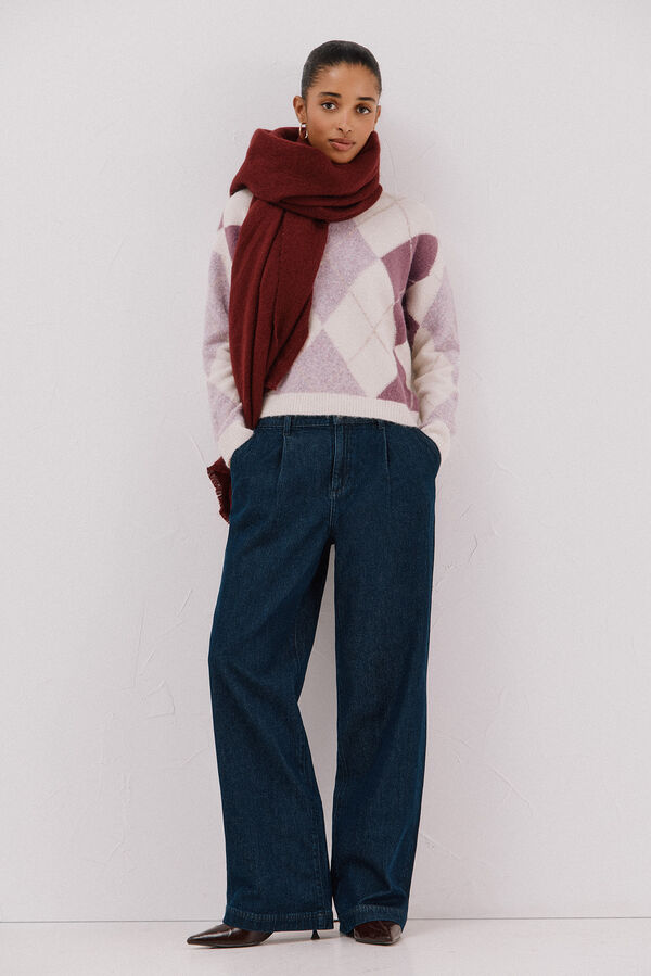 Cortefiel Jersey punto rombos Lila