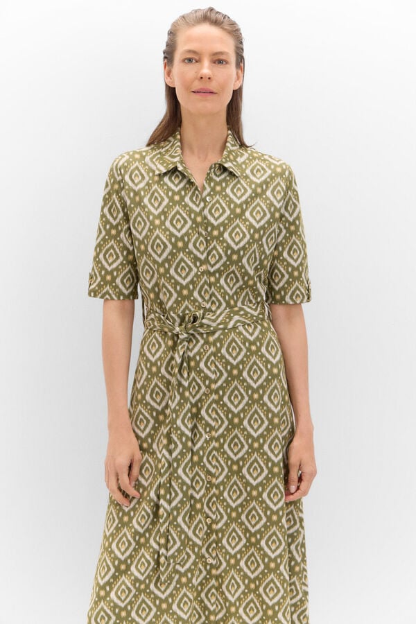 Cortefiel Vestido polo em malha piqu&eacute; Multicolorido