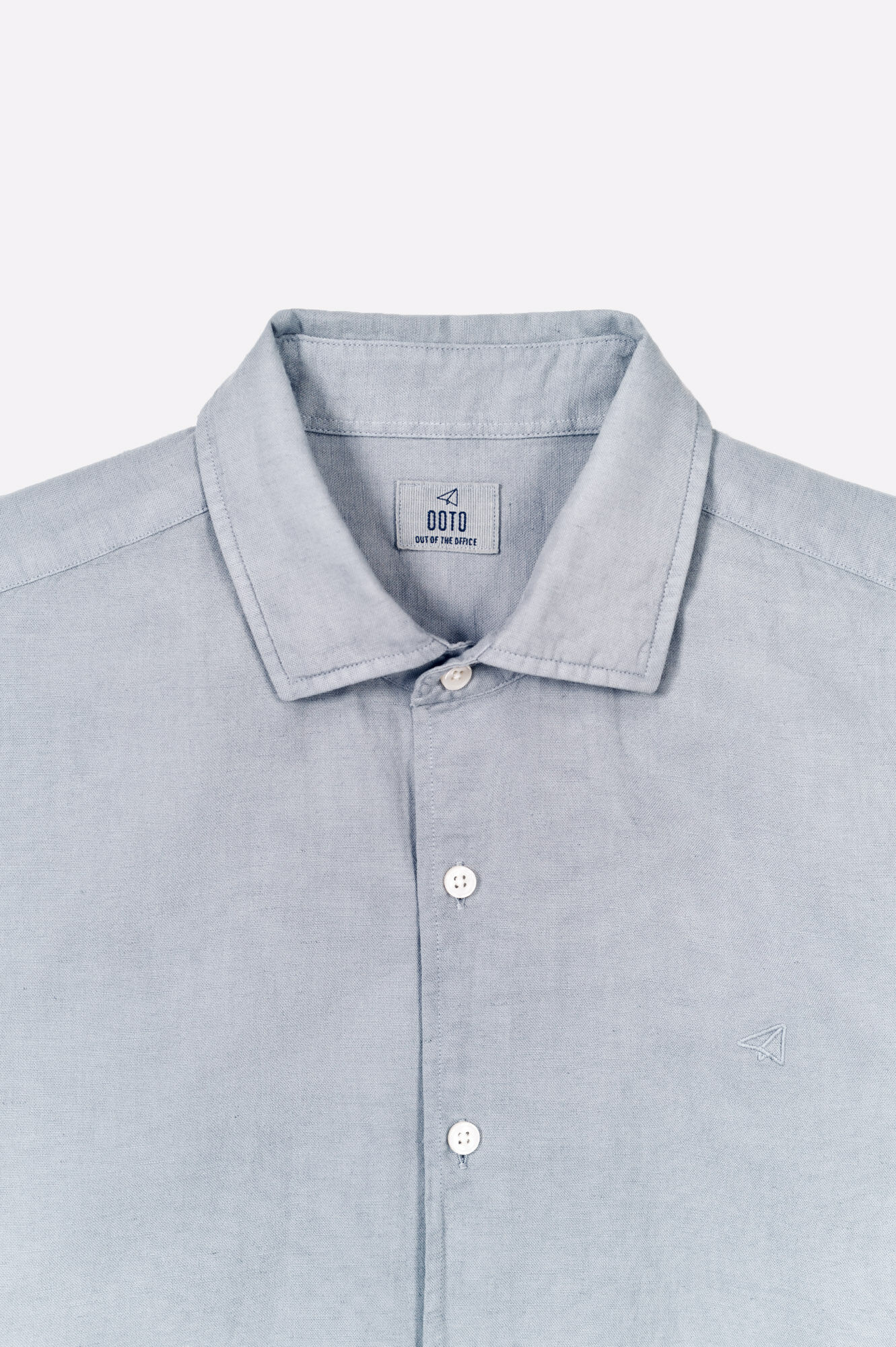 OOTO Camisa algod&atilde;o linho manga comprida