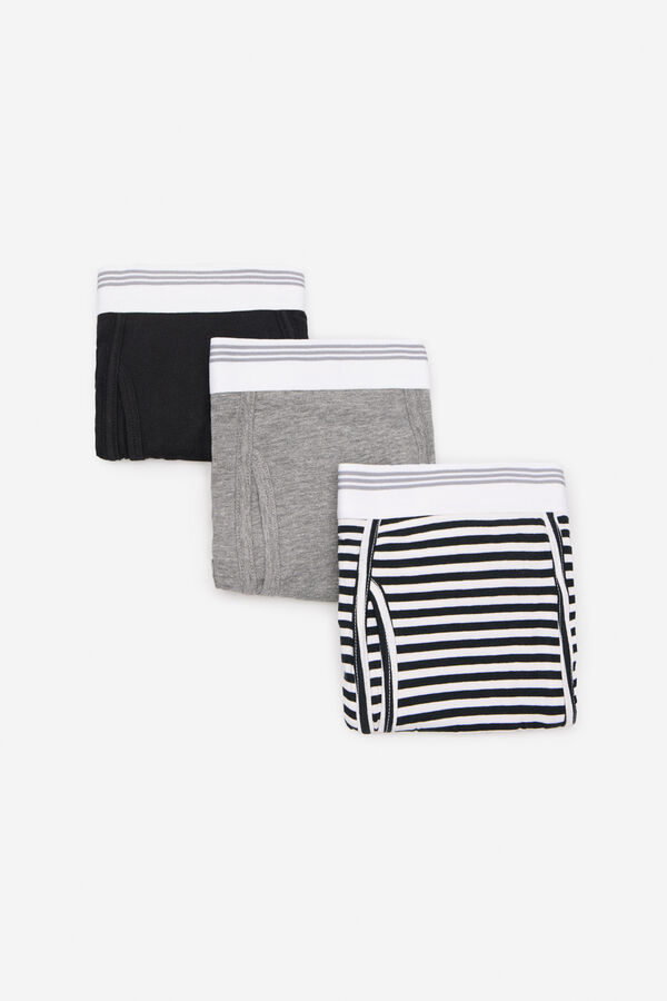 Cortefiel Pack 3 boxer punto Gris