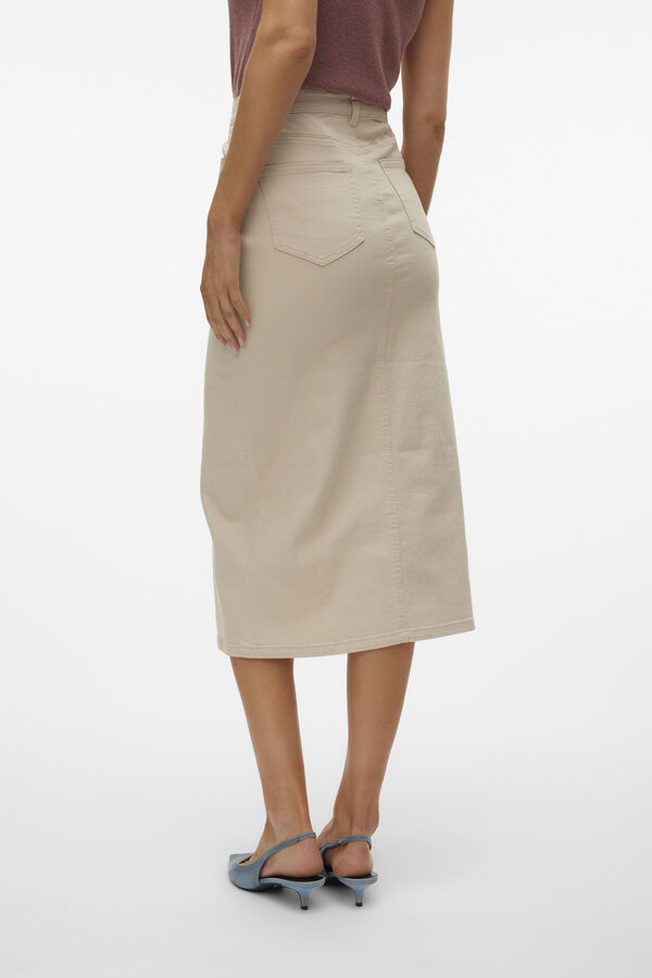 Vero Moda Falda vaquera 7/8 Beige