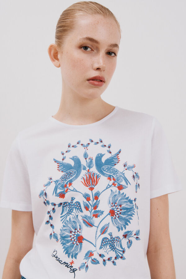 Cortefiel T-shirt estampada Multicolorido