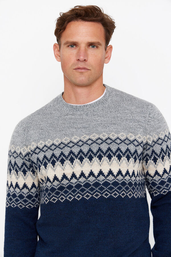 Cortefiel Camisola natal l&atilde; tor&ccedil;al Azul