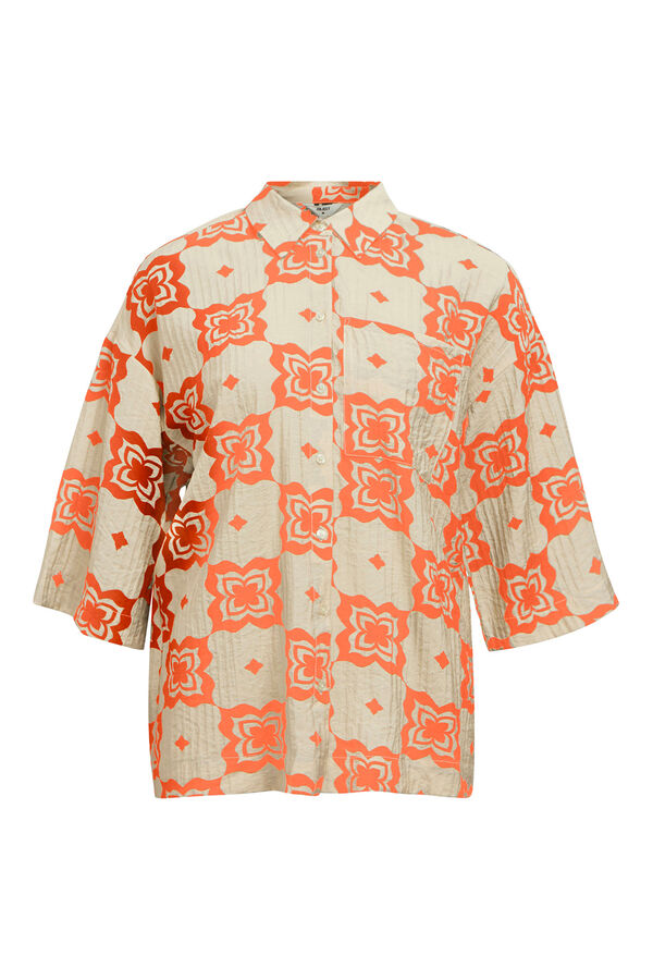 Object Camisa de manga curta estampada Cinzento