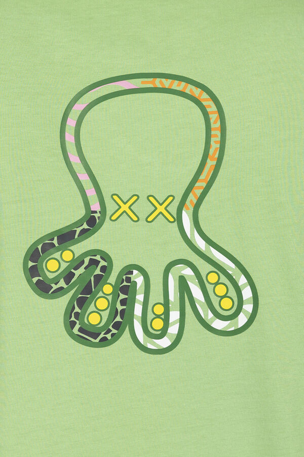 elPulpo Camiseta logo estampado formas Verde