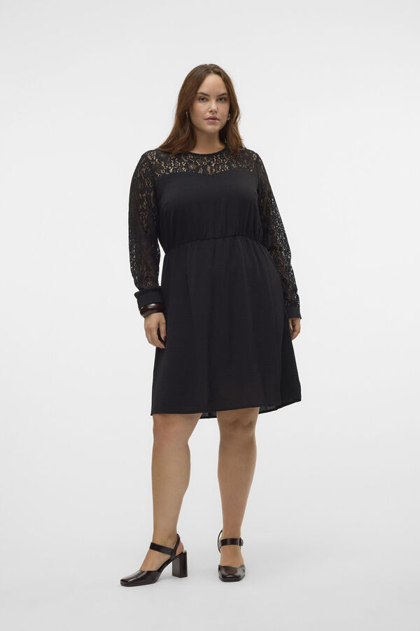 Vero Moda Curve Vestido curto de tamanho grande Preto