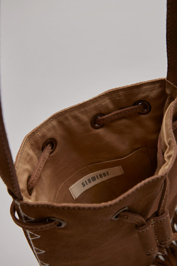 Slowlove Bolso saco flecos Arena