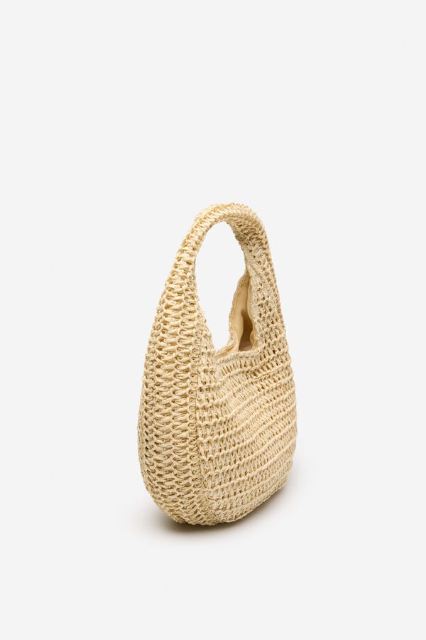 Cortefiel mini bolsa hobo tran&ccedil;ada Castanho