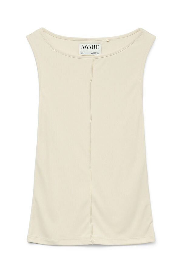 Vero Moda Camiseta de tirantes y cuello barco Amarillo