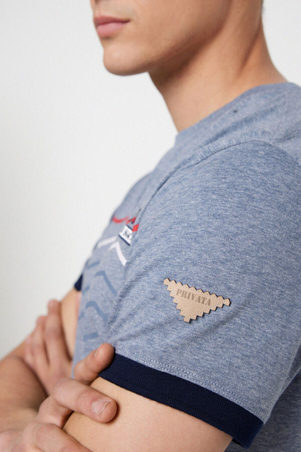 Privata Camiseta manga corta cuello redondo Azul