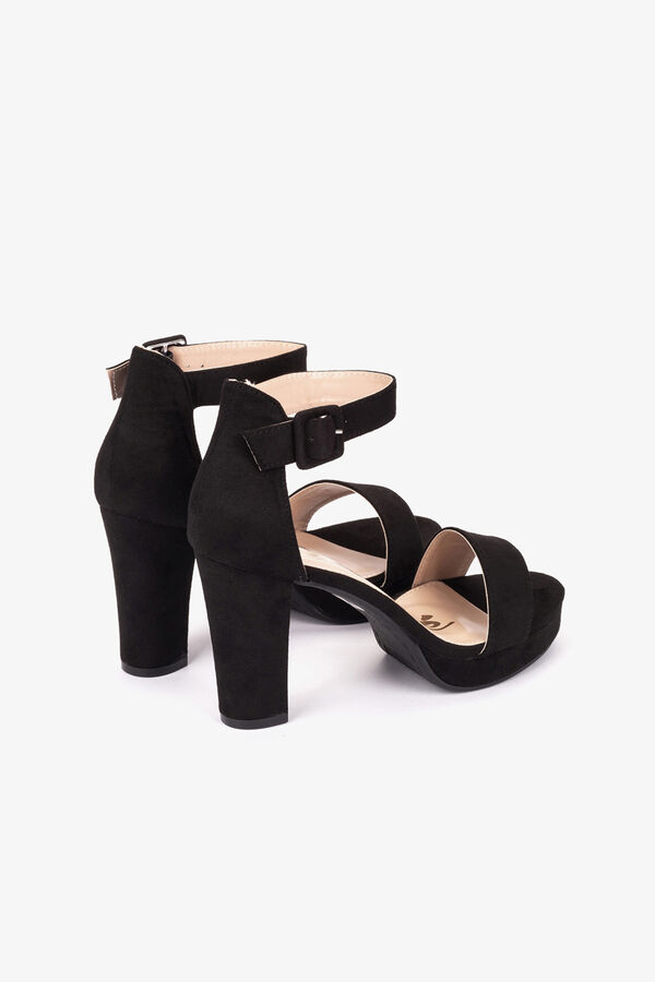 Cupl&eacute; Sand&aacute;lia com pulseira Ultrasuede Preto
