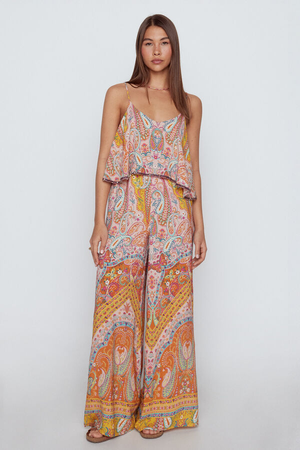 Slowlove Macac&atilde;o estampado detalhe bordado Multicolorido