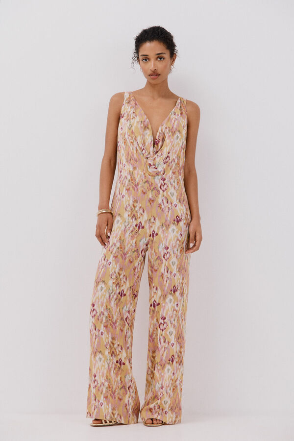 Cortefiel Macacão comprido estampado Multicolorido