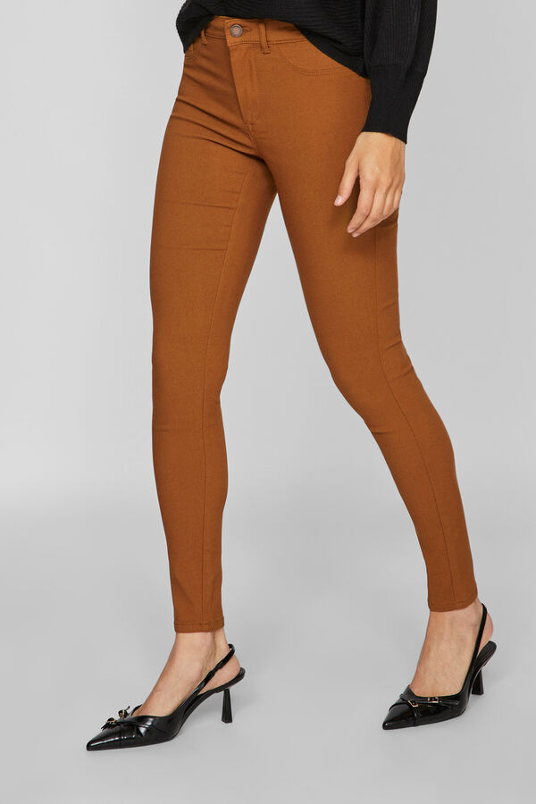 Vila Pantal&oacute;n jeggings largo Marr&oacute;n
