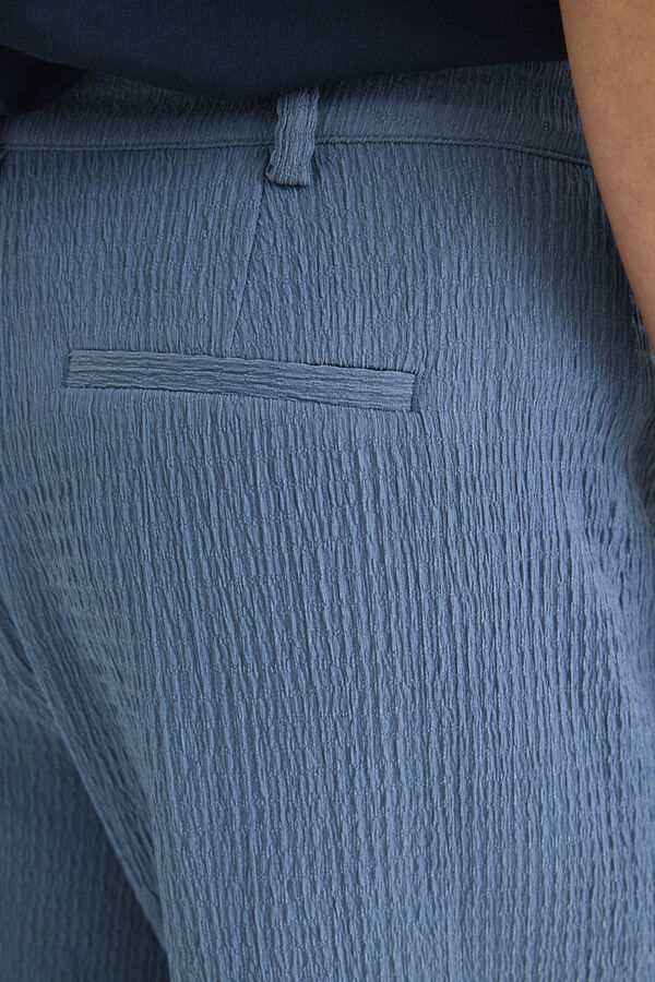 Cortefiel Pantal&oacute;n de punto ancho Azul oscuro