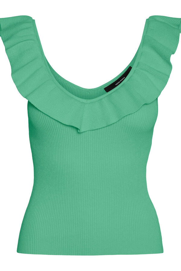 Vero Moda Top decote com folho  Verde