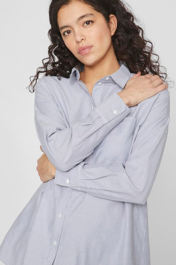 Vila Camisa Oxford con bolsillo Azul