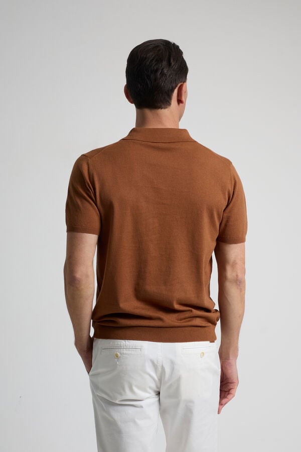 PuroEGO Malha polo Castanho