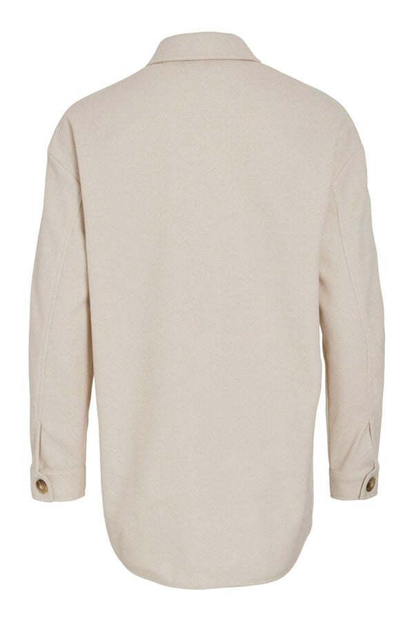 Vila Chaqueta camisera abotonada Beige