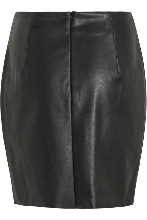 Vila Falda corta polipiel Negro