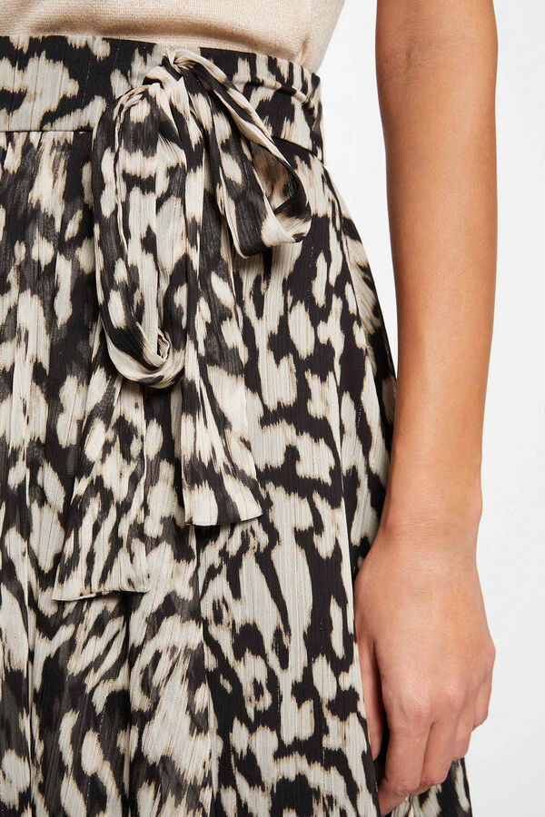 Morgan Falda midi estampado animal Estampado blanco