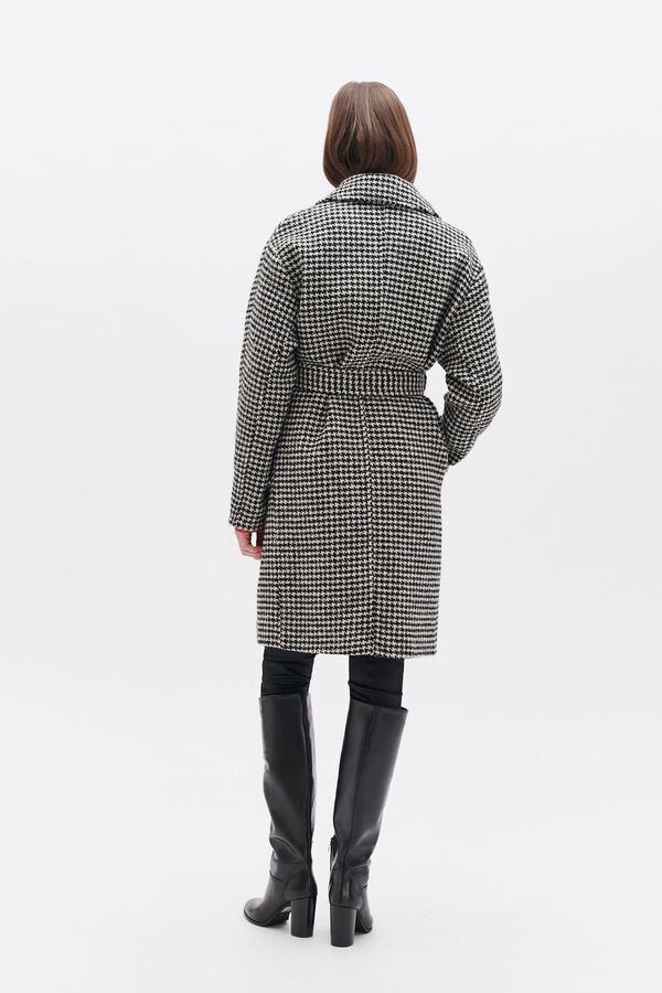 Caroll Abrigo largo estampado Estampado blanco