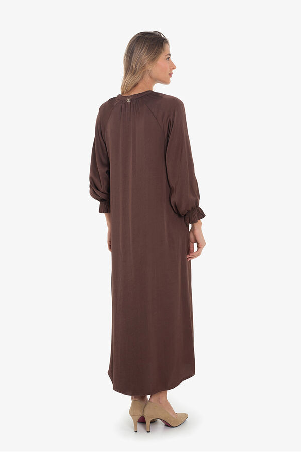 Cupl&eacute; Vestido sat&eacute;n Marr&oacute;n oscuro