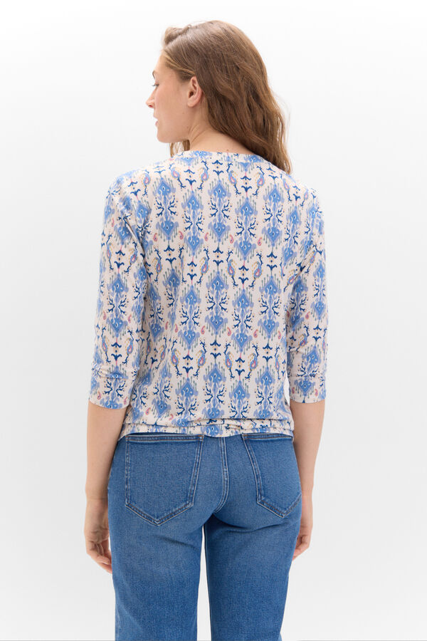 Cortefiel Camisola b&aacute;sica com pesco&ccedil;o mao Impress&atilde;o