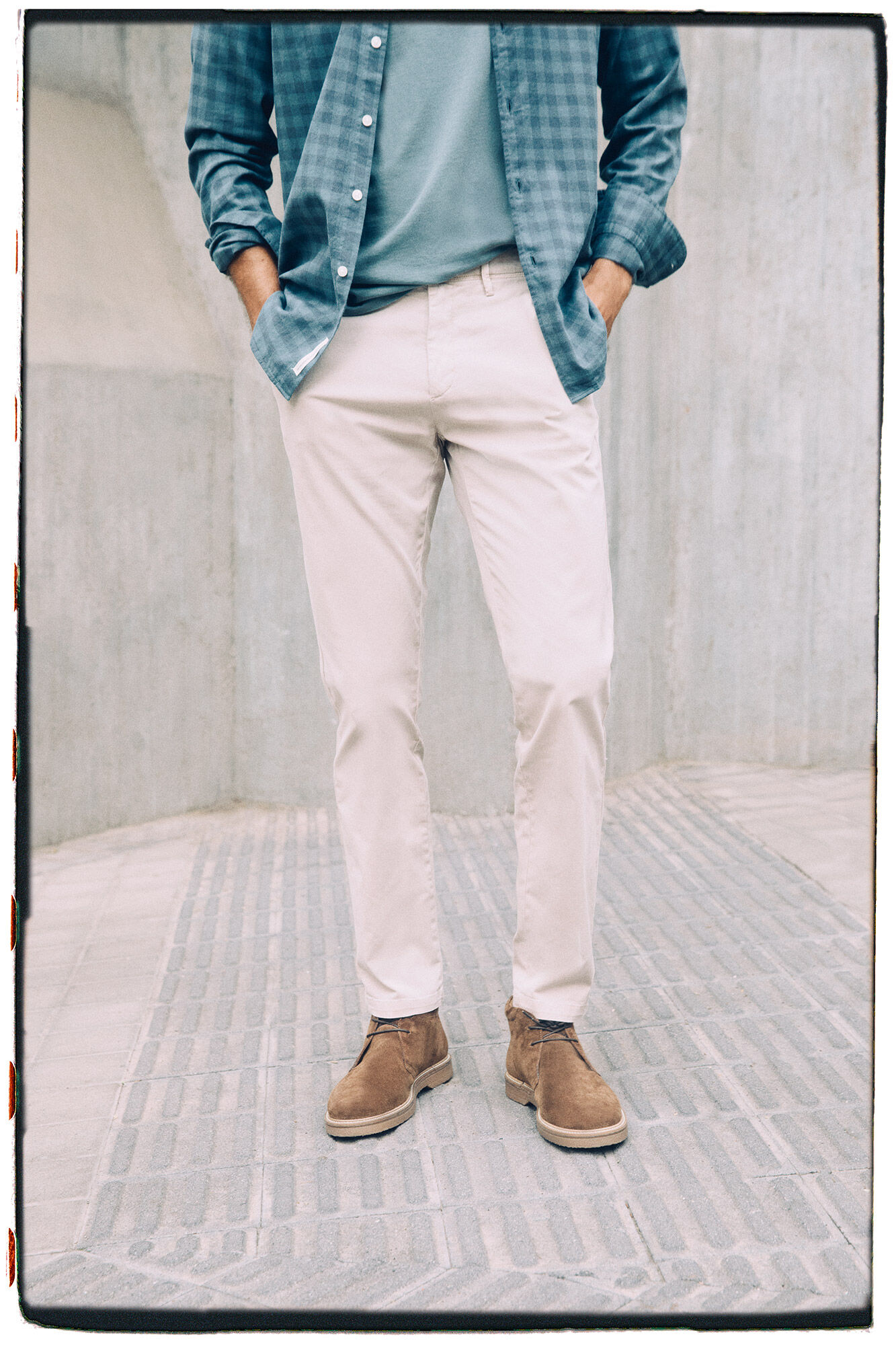 OOTO Cal&ccedil;as chino slim cintura el&aacute;stica