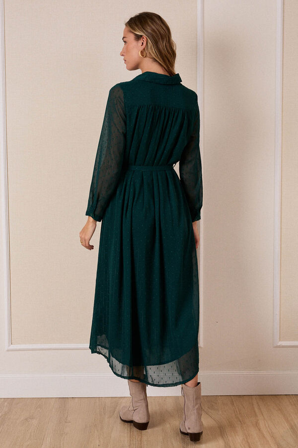 Pol&iacute;n Et Moi Vestido camisero Pepina Kaki