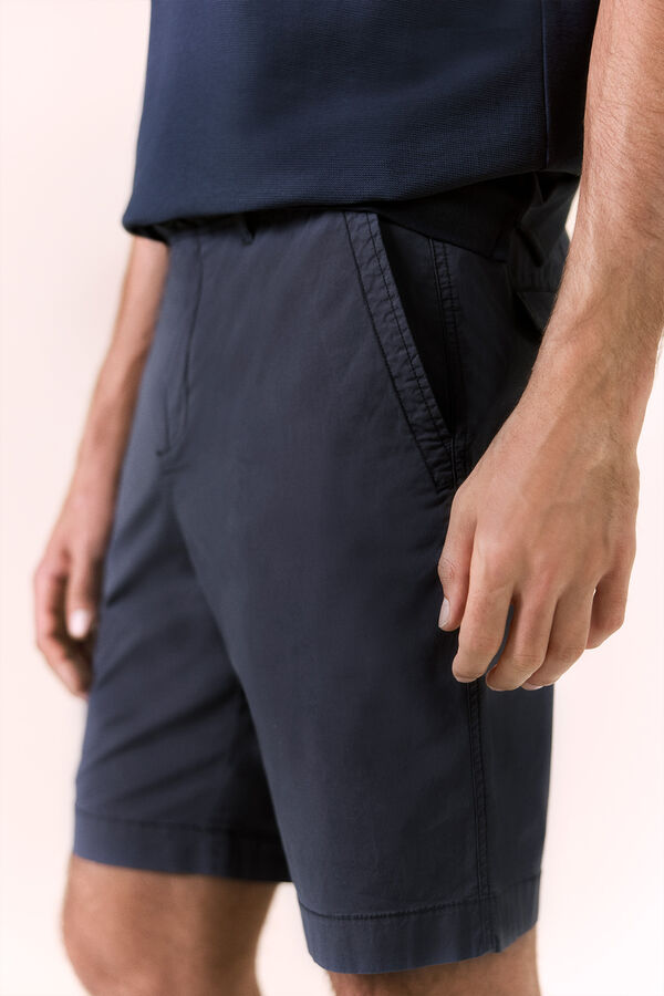 OOTO Bermuda de popelin Azul oscuro