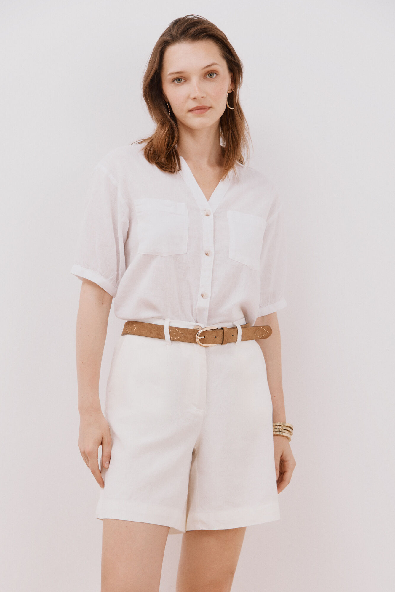 Cortefiel Bermuda de lino