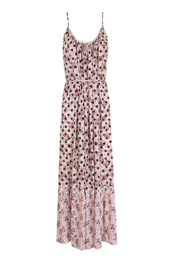 Slowlove Vestido tirantes lunares Estampado blanco