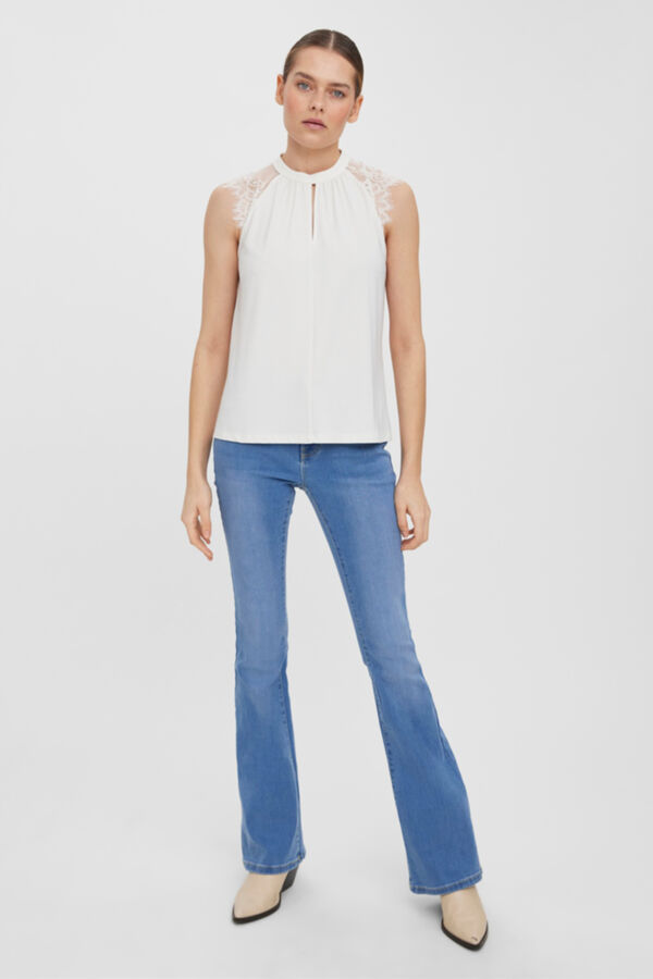 Vero Moda Top renda Branco