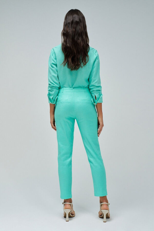 Salsa Jeans Chino de lino slim fit Verde