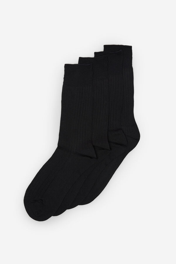 Cortefiel Pack 2 calcetines Negro